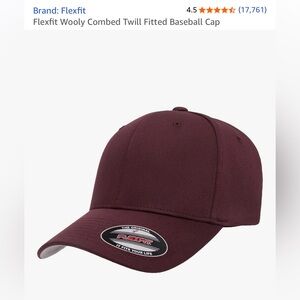 Flexfit Maroon Fitted Baseball Cap